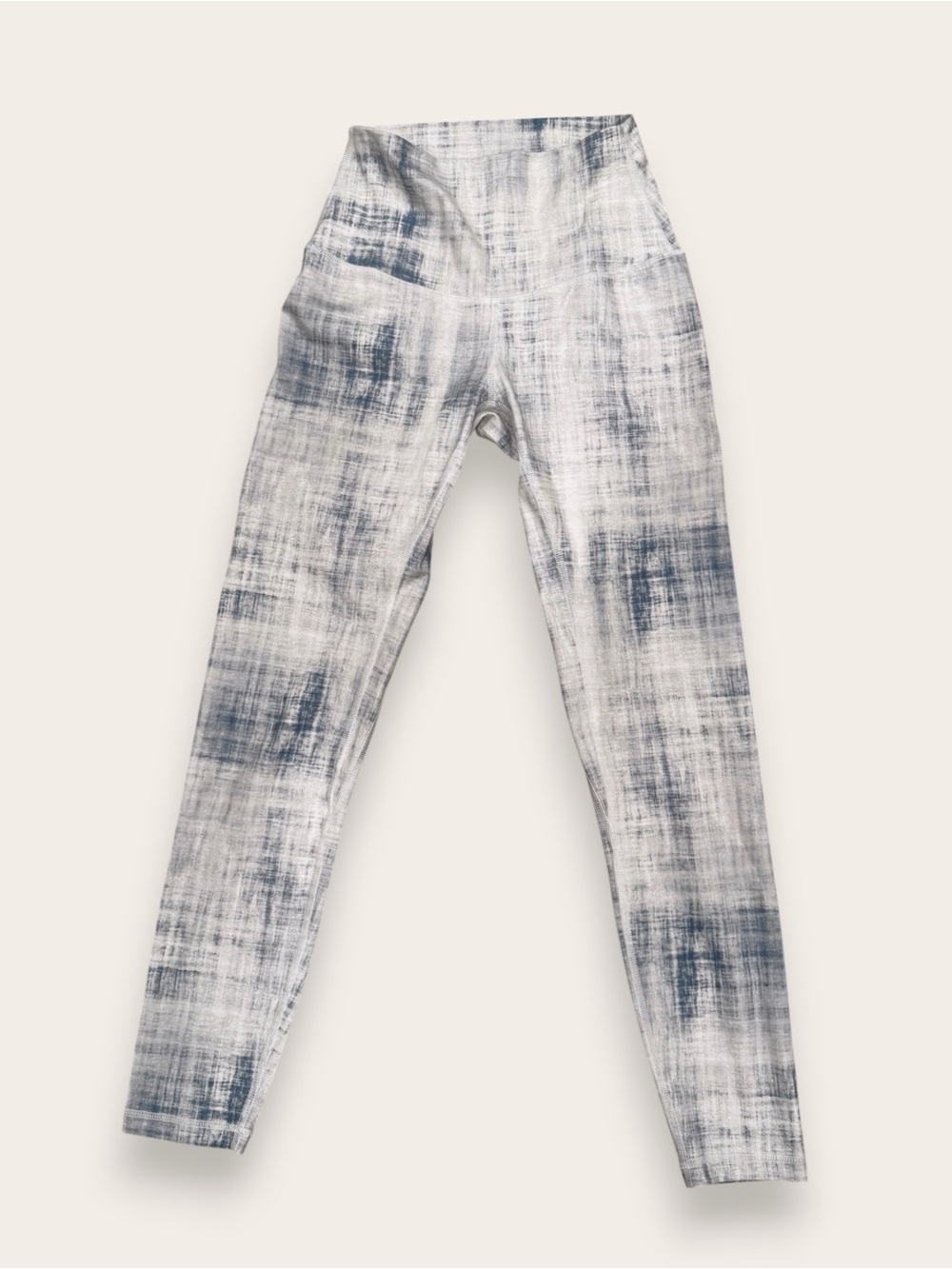 P'tula Brushed Blue and White High-Rise Leggings